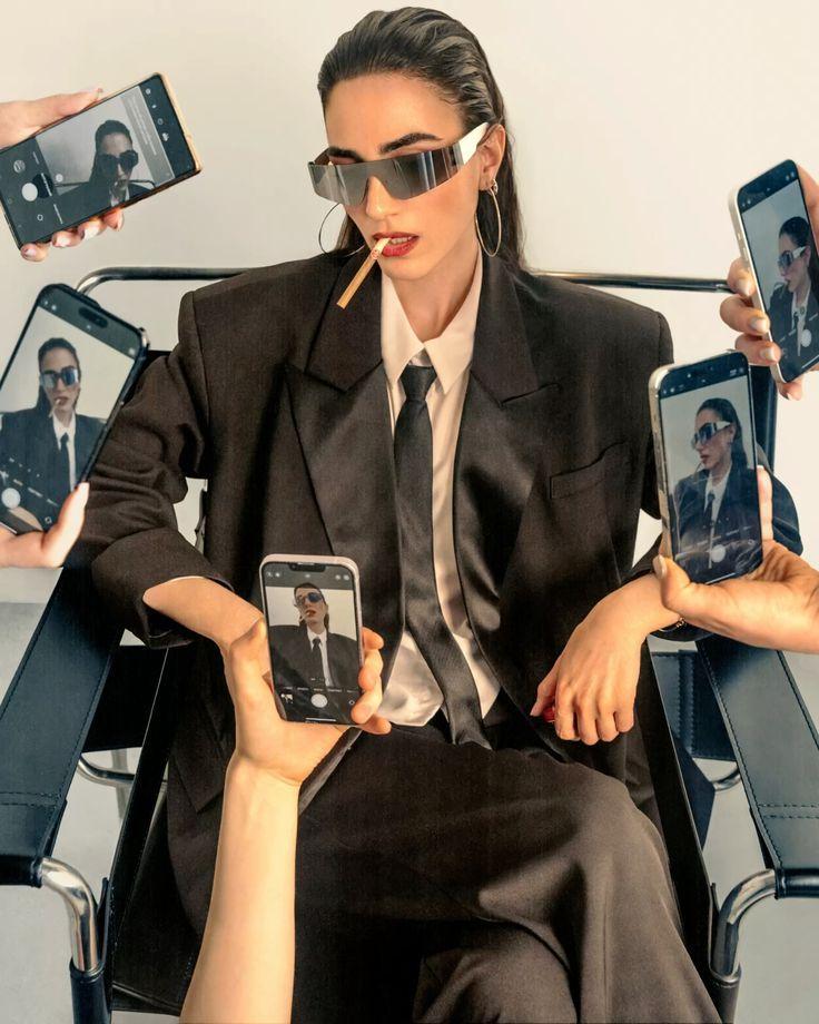 Professional influencer creating authentic social media content